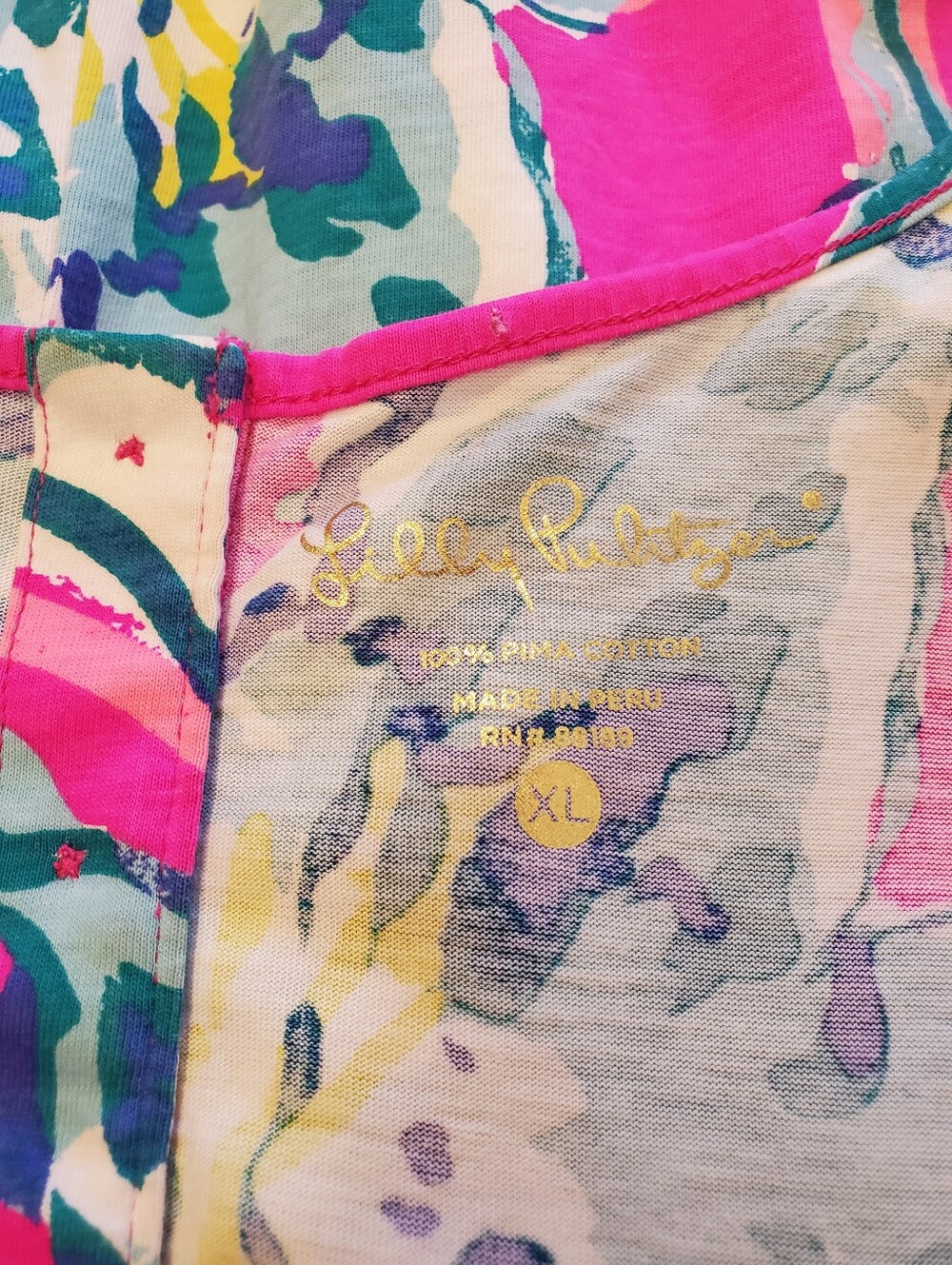 Lilly Pulitzer Women’s Pink floral print dress XL DAMAGED - Picture 4 of 4